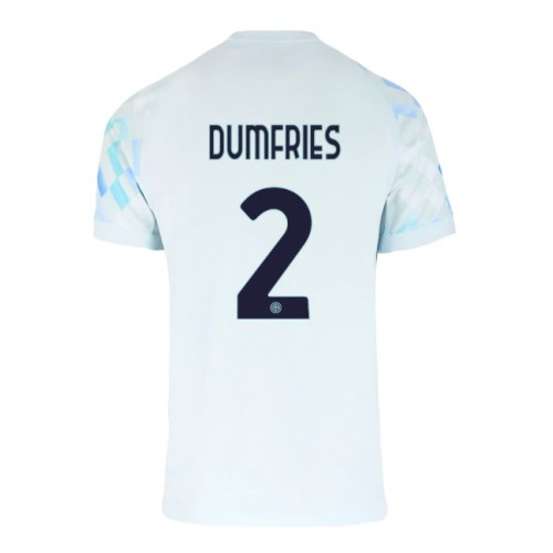 Stroje piłkarskie Inter Milan Denzel Dumfries #2 Koszulka Wyjazdowej 2025-26 Krótki Rękaw